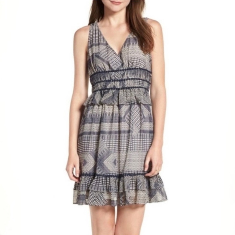 NWT Rebecca Minkoff navy blue ruffle dress